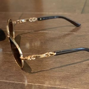 Jimmy Choo Reese Chain-Temple Aviator Sunglasses
